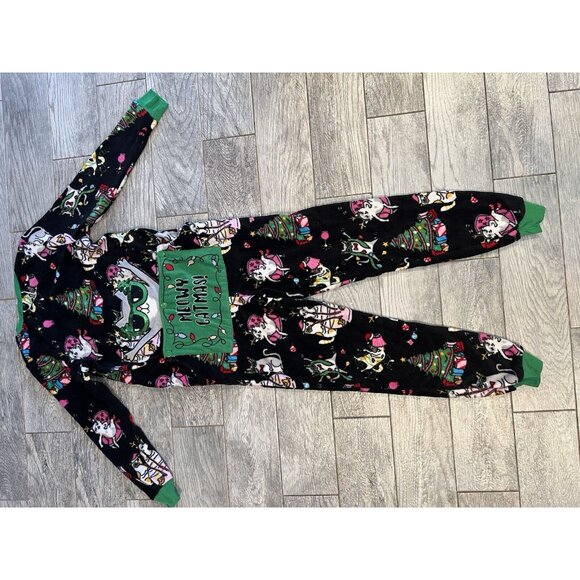 Christmas Pajamas PJs Union Suit Drop Seat 1 pc Small NWT Meowy‎ Catmas Holiday - Picture 13 of 14
